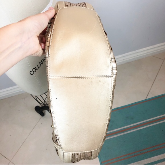 Cole Haan Handbag Genevieve Denney Woven Metallic - Picture 8 of 12